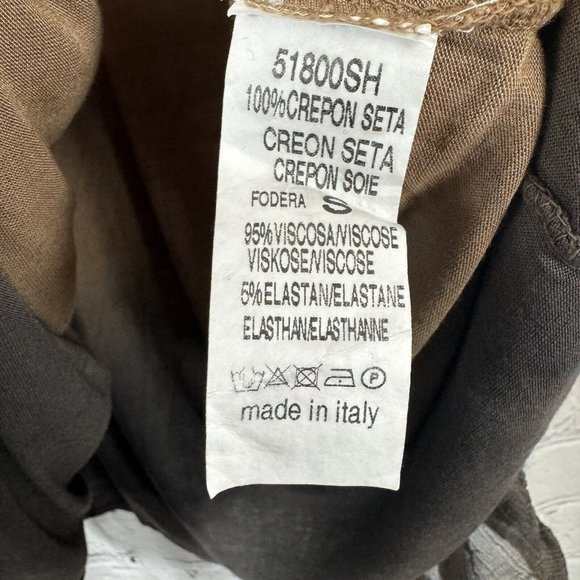 Tempo Paris Brown Ombré Knit Tunic Top Womens Size S Crochet Sheer Drawstring - Picture 11 of 11